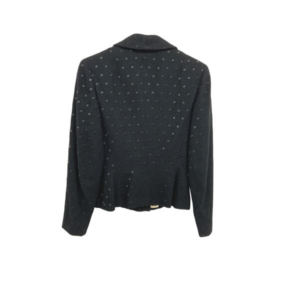 Vintage Gotham New York Black Polka Dot Blazer Jacket Cropped Work Suit - Picture 3 of 11